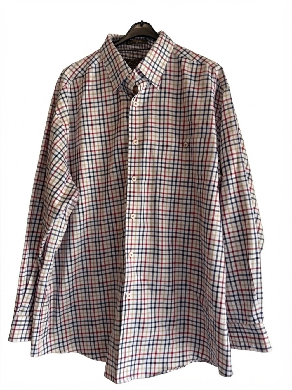 ⁠Orvis Men’s Signature Collection Plaid Cotton Long Sleeve Button Down Shirt XL